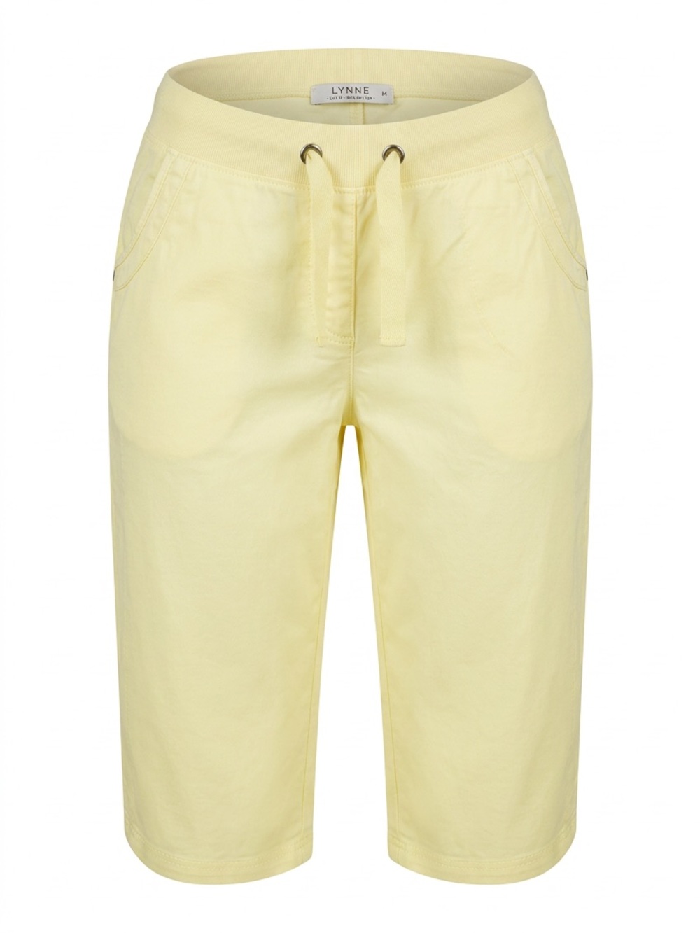 Denver Hayes Yellow High Rise Capri Pants Size Large Cotton Stretch